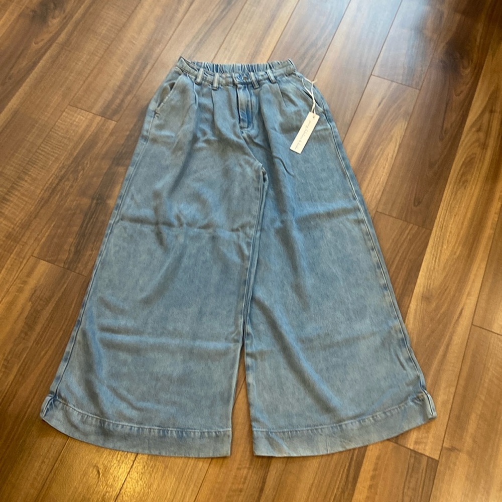 Yfb - wide leg lyocell denim like pants NWT